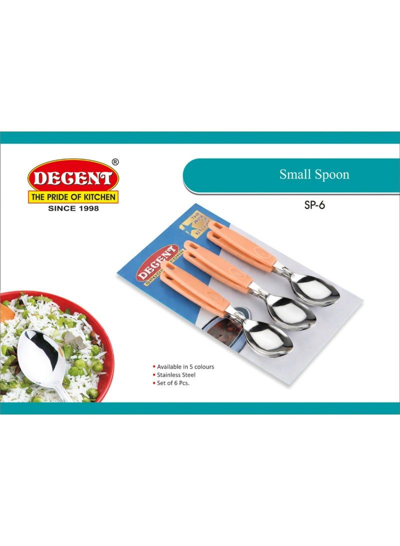Decent Stainless Steel Tea Spoon Set of 6 | Mirror Finish | Ergonomic Handle | Dessert & Coffee Spoon Set For Home, Kitchen, Restaurant, Dishwasher Safe - Image 3